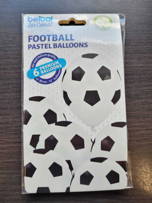 Set 6 baloane latex mingi de fotbal 30 cm [4]