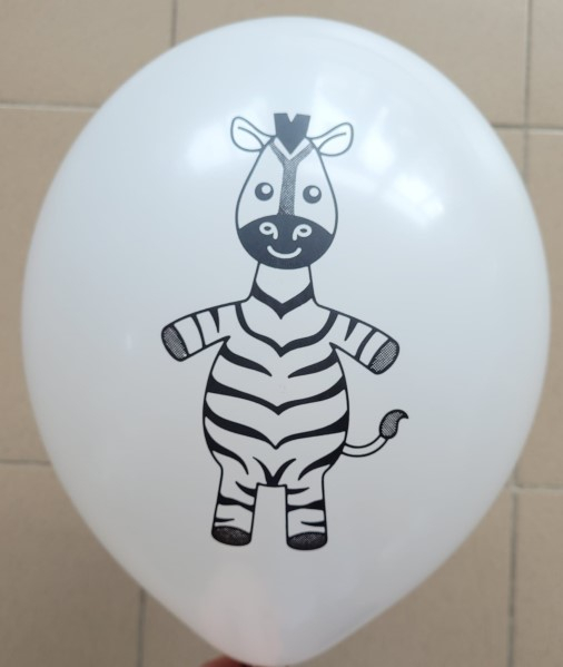 Set 6 baloane latex pastel animale zoo 30 cm [7]