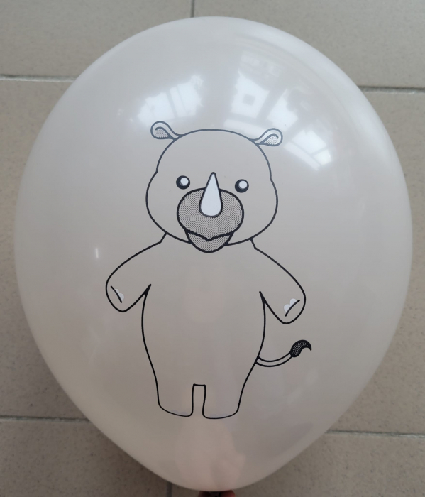 Set 6 baloane latex pastel animale zoo 30 cm [5]