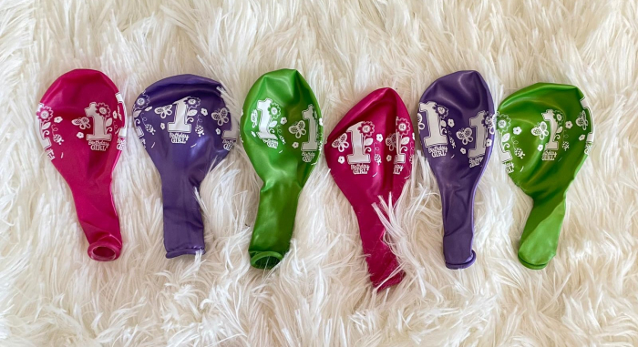 Set 6 baloane latex Prima Aniversare fata 27.5 cm [3]