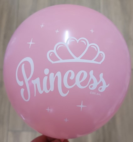 Set 6 baloane latex Princess roz 27 cm [3]