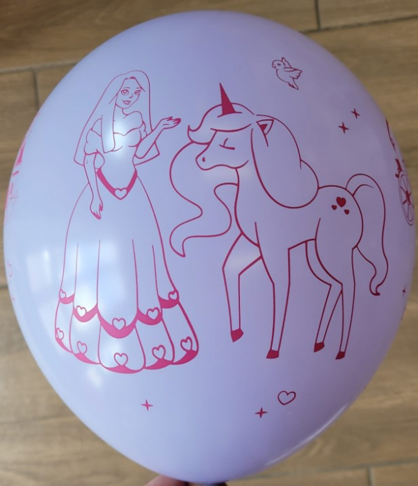 Set 6 baloane latex printese / princess 30 cm [3]