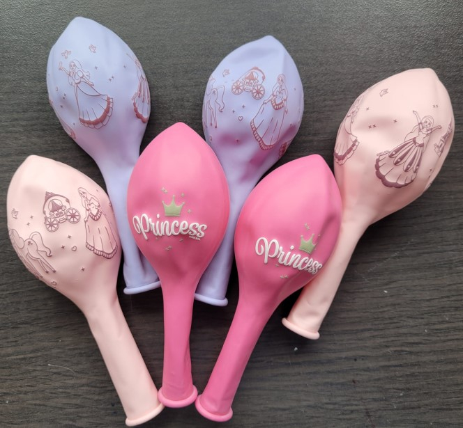 Set 6 baloane latex printese / princess 30 cm [7]