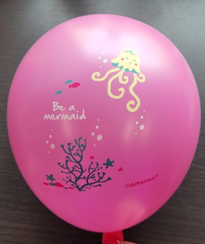 Set 6 baloane latex Sirena / Be a mermaid 27.5 cm [4]