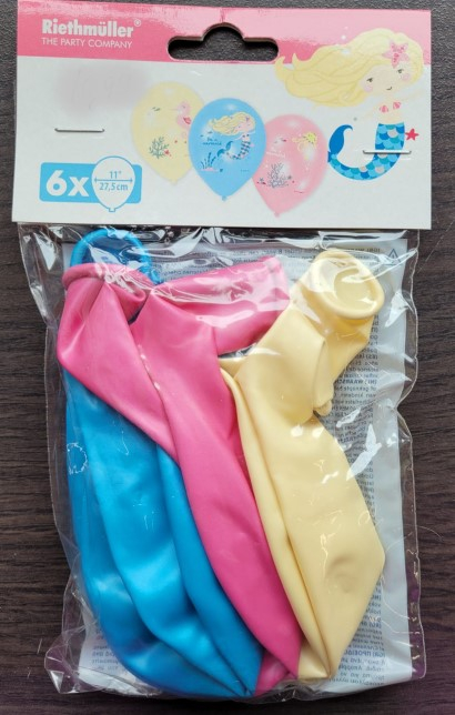 Set 6 baloane latex Sirena / Be a mermaid 27.5 cm [6]