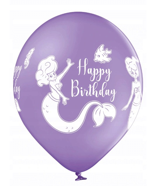 Set 6 baloane latex Sirena Happy Birthday 30 cm [5]