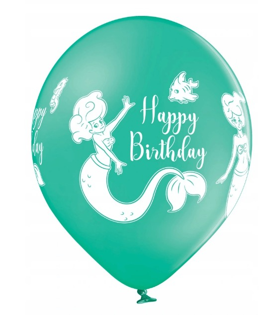 Set 6 baloane latex Sirena Happy Birthday 30 cm [7]