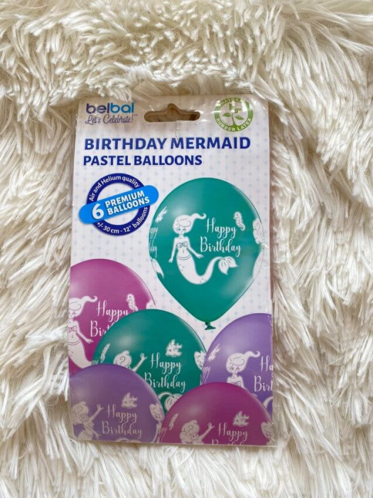 Set 6 baloane latex Sirena Happy Birthday 30 cm [10]