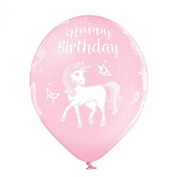 Set 6 baloane latex Unicorn Happy Birthday 30cm [2]