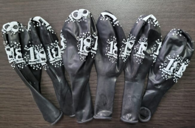 Set 6 baloane negre 18 ani Happy Birthday 30 cm [3]