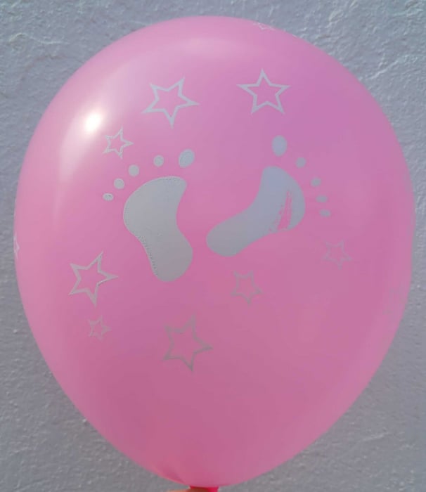 Set 6 baloane roz cu piciorus 30 cm [3]