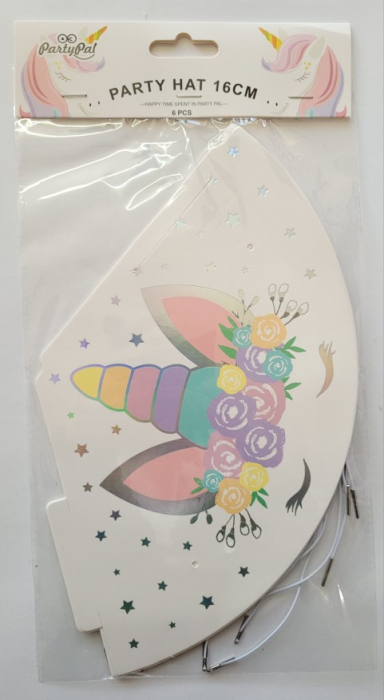 Set 6 coifuri unicorn holograma 16 cm [4]