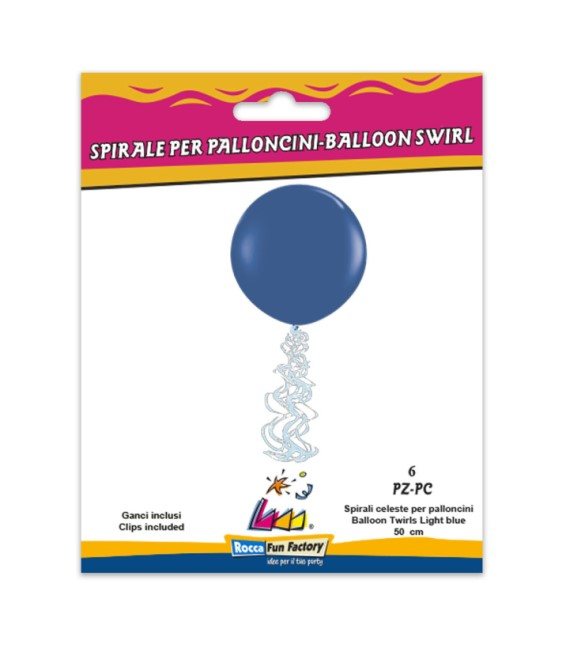 Set 6 cozi baloane albastru 50 cm [5]