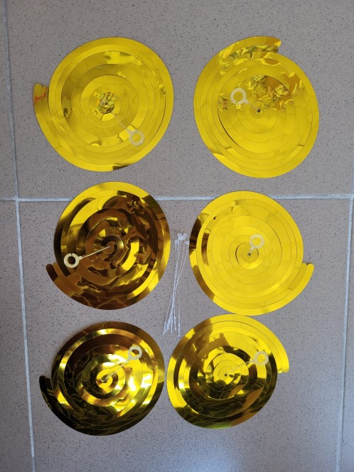 Set 6 Cozi baloane auriu 50 cm [2]