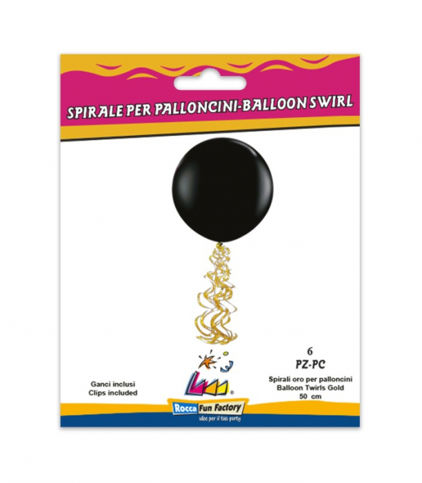 Set 6 Cozi baloane auriu 50 cm [5]