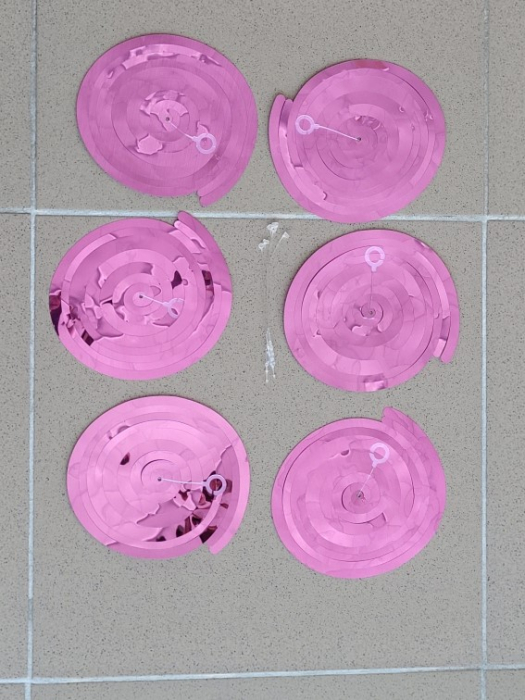 Set 6 cozi baloane roz 50 cm [2]