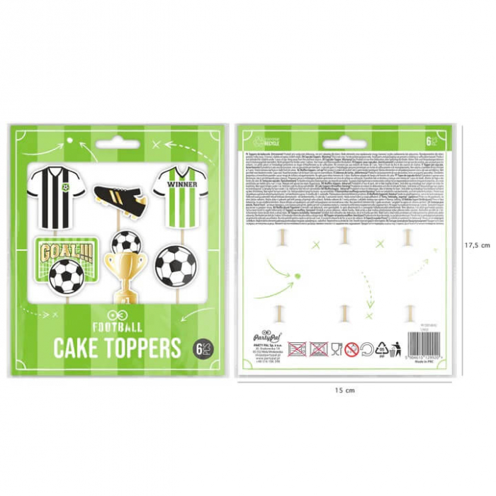 Set 6 decoratiuni briosa Fotbal 4 cm [7]