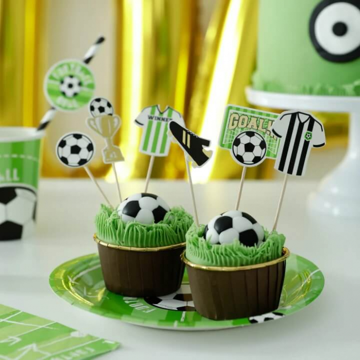 Set 6 decoratiuni briosa Fotbal 4 cm [5]