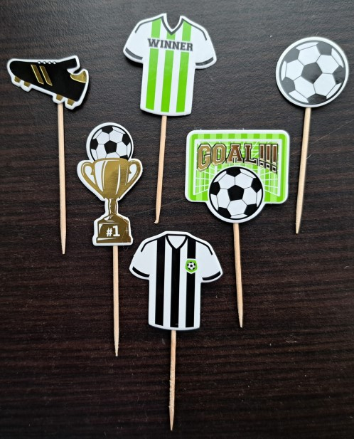 Set 6 decoratiuni briosa Fotbal 4 cm [2]