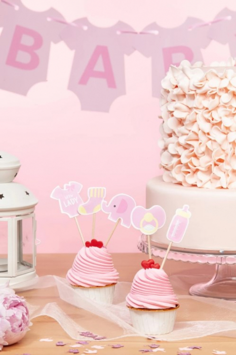 Set 6 decoratiuni tort / briosa bebe fata 2.5 cm [2]