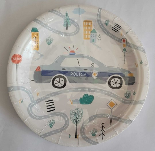 Set 6 farfurii carton masini 18 cm [5]