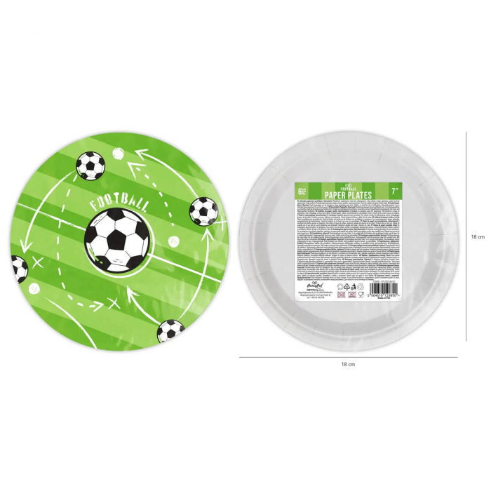 Set 6 farfurii fotbal 18 cm [9]