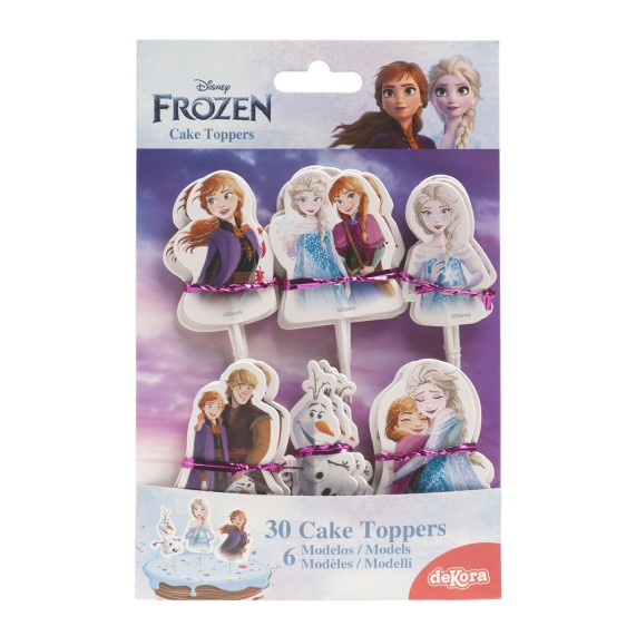 Set 6 modele decor hartie tort / briosa Frozen 30 buc [10]