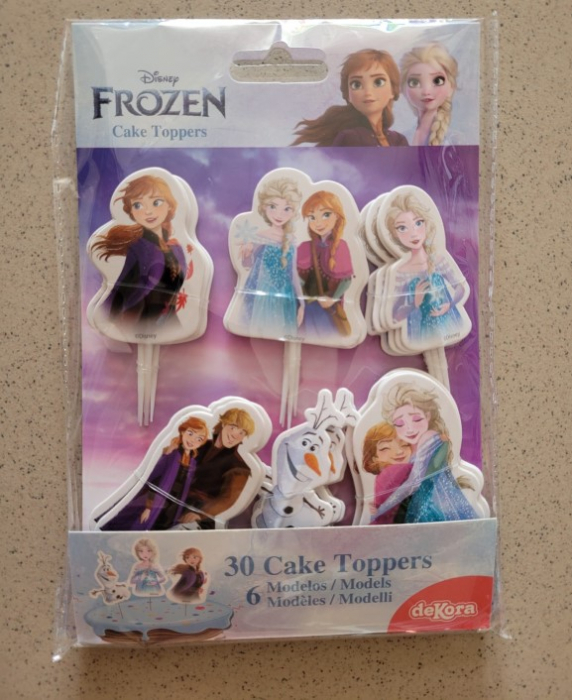 Set 6 modele decor hartie tort / briosa Frozen 30 buc [9]
