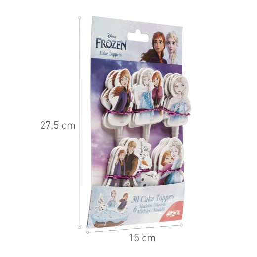 Set 6 modele decor hartie tort / briosa Frozen 30 buc [12]