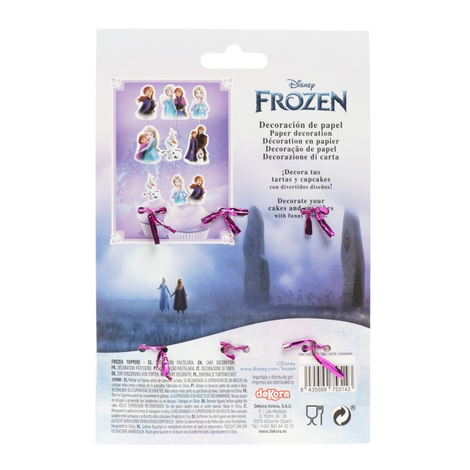 Set 6 modele decor hartie tort / briosa Frozen 30 buc [11]