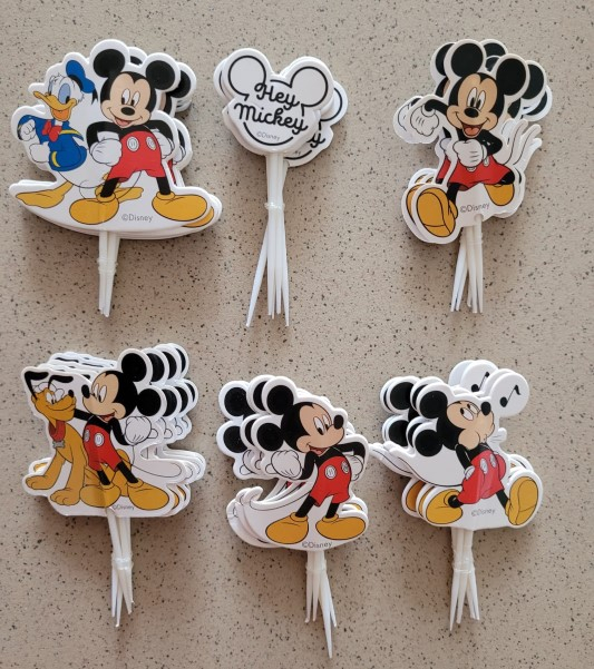 Set 6 modele decor hartie tort / briosa Mickey Mouse 30 buc [8]