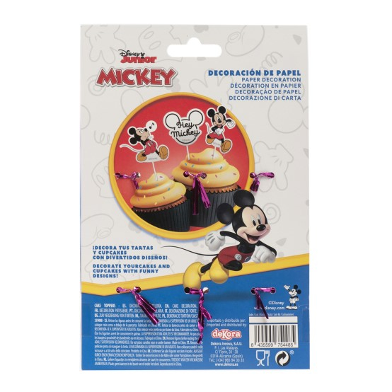 Set 6 modele decor hartie tort / briosa Mickey Mouse 30 buc [12]