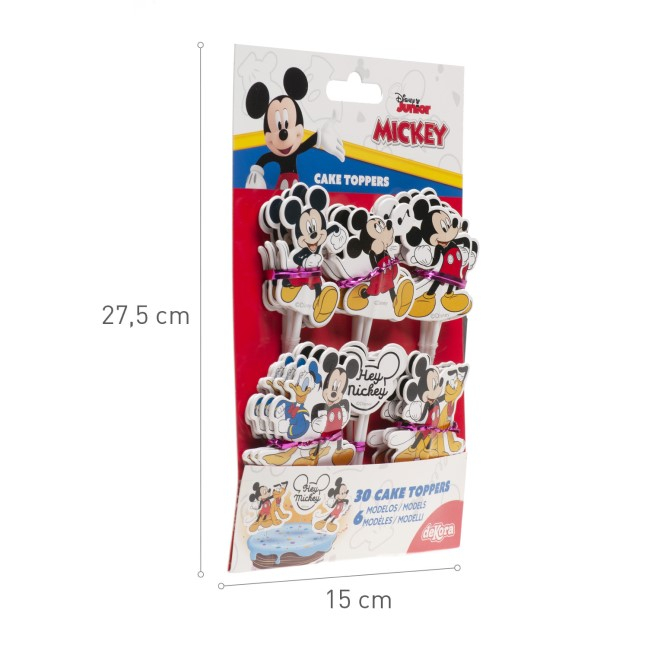 Set 6 modele decor hartie tort / briosa Mickey Mouse 30 buc [11]