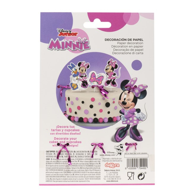 Set 8 modele decor hartie tort / briosa Minnie Mouse 16 buc [19]