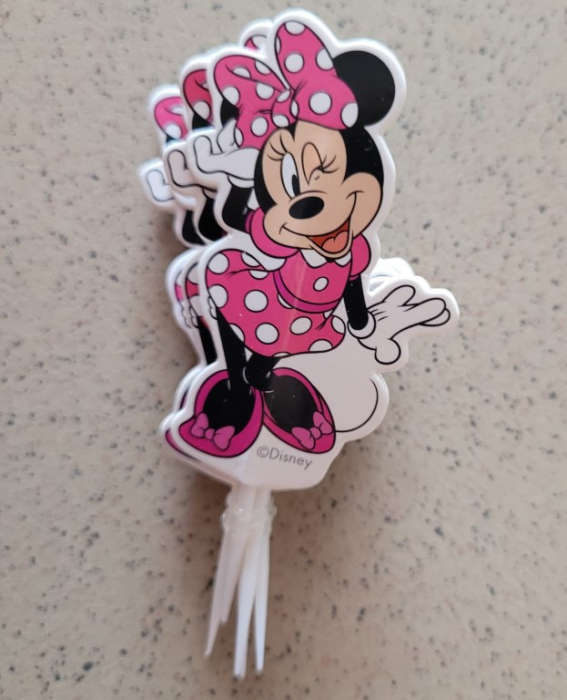 Set 8 modele decor hartie tort / briosa Minnie Mouse 16 buc [10]