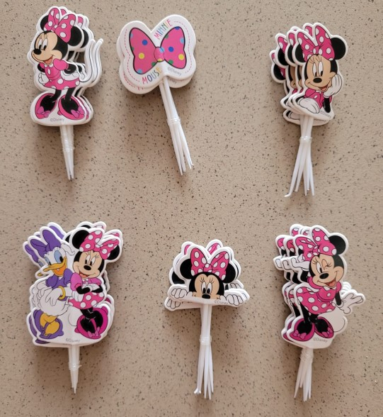 Set 8 modele decor hartie tort / briosa Minnie Mouse 16 buc [16]