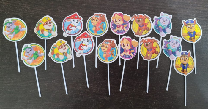 Set 6 modele decor hartie briosa Paw Patrol Patrula Catelusilor 160buc [2]