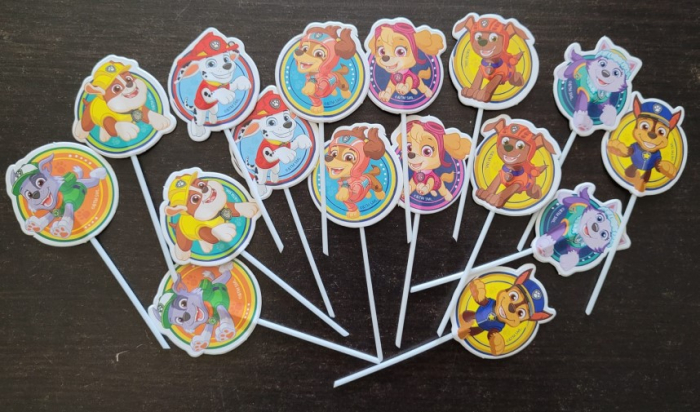 Set 6 modele decor hartie briosa Paw Patrol Patrula Catelusilor 160buc [4]