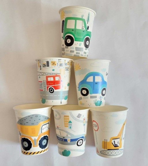 Set 6 pahare carton masini 220 ml [2]