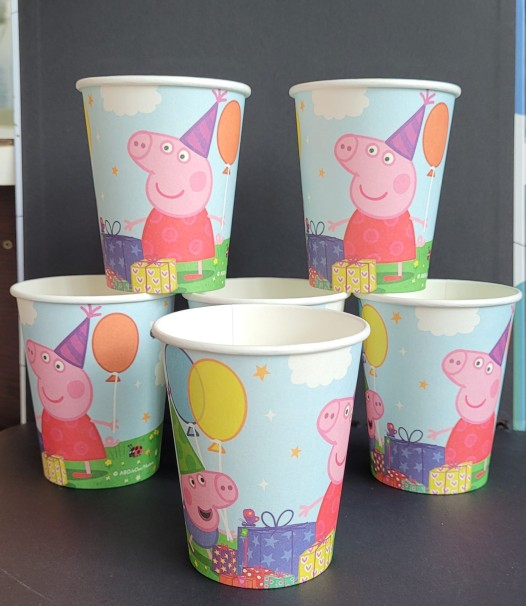 Set 6 pahare carton Peppa Pig 240 ml [2]