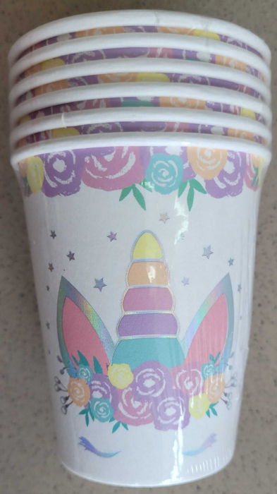 Set 6 pahare unicorn holograma 220 ml [8]