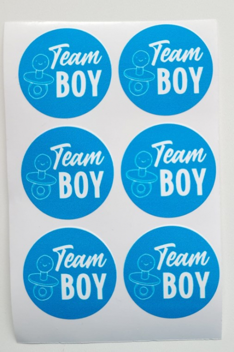Set 6 stickere adezive dezvaluire boy 4 cm [2]