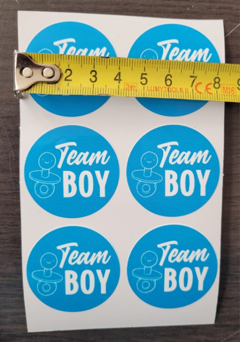 Set 6 stickere adezive dezvaluire boy 4 cm [3]