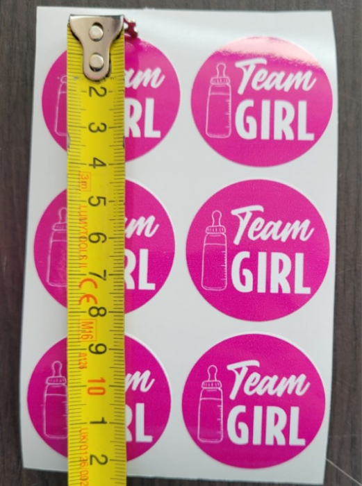 Set 6 stickere adezive dezvaluire girl 4 cm [2]