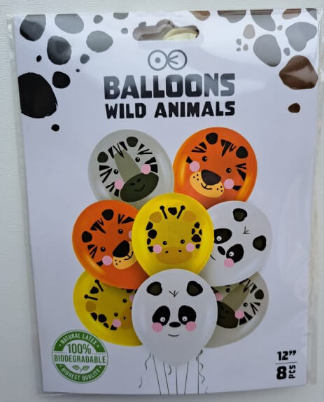 Set 8 baloane latex animalute salbatice 30 cm [8]