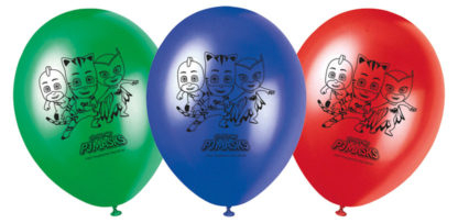 Set 8 baloane latex Eroi in Pijama Pj Mask 27.5 cm