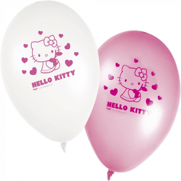 Set 8 baloane latex Hello Kitty 27,5 cm [1]