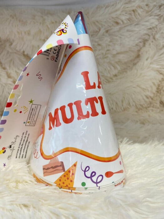 Set 8 coifuri albe cu La multi ani 13.5 * 21 cm [4]