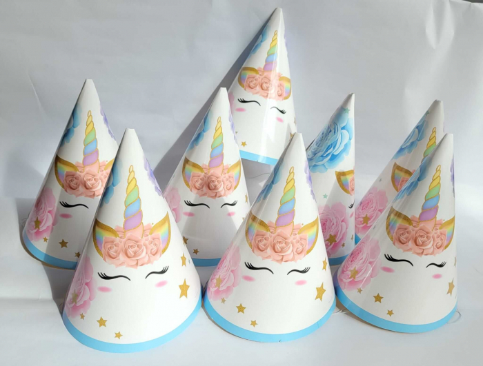 Set 8 coifuri pentru Petrecere, 21 cm, tip Unicorn [2]