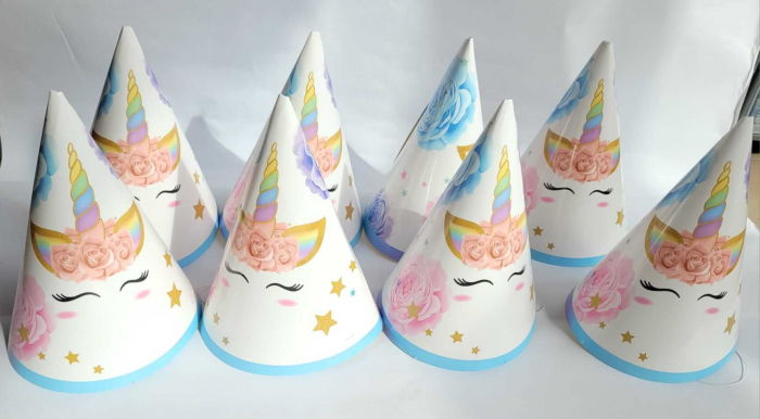 Set 8 coifuri pentru Petrecere, 21 cm, tip Unicorn [3]